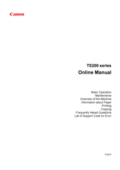 Canon Pixma TS204 Online Manual