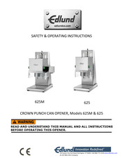 EDLUND 625M Safety & Operating Instructions Manual