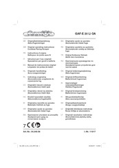 Gardol GAF-E 20 Li OA Original Operating Instructions