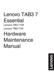 Lenovo TAB3 7 Essential TB3-710I Hardware Maintenance Manual
