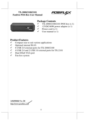POSIFLEX TX-2000 User Manual
