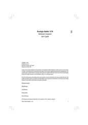 Prestigio Nobile 1570 User Manual