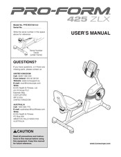 Icon Pro-Form 425 ZLX PFEVEX74012.0 User Manual