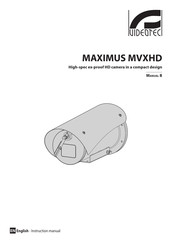 Videotec MAXIMUS MVXHD Instruction Manual
