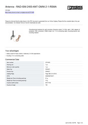 Phoenix Contact RAD-ISM-2400-ANT-OMNI-2-1-RSMA Manual