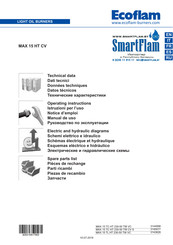 Ecoflam MAX 15 HT Operating Instructions Manual