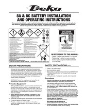 Deka 8A Installation And Operating Instructions Manual