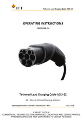 ITT CAS25130E-CU Operating Instructions Manual