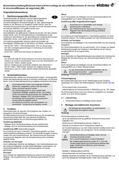 elobau 900614 Translation Of The Original Operating Instructions