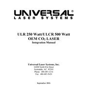 Universal Laser Systems ULR 250 Integration Manual