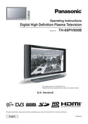 Panasonic TH-65PV500B Operating Instructions Manual