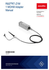 Rohde & Schwarz RT-Z1M Manual