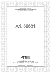 Gessi 39681 Manual