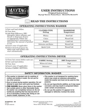 Maytag MLG21PD User Instructions