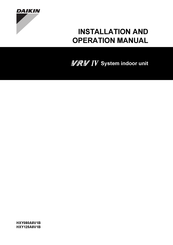 Daikin HXY080A8V1B Installation And Operation Manual
