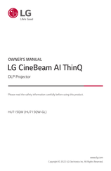 LG CineBeam HU715QW Owner's Manual