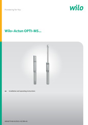 Wilo Actun Opti MSI4.05-08 Installation And Operating Instructions Manual