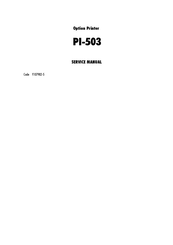 Olivetti PI-503 Service Manual