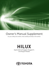 Toyota HILUX Owner's Manual Supplement