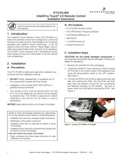 Hearth & Home IntelliFire Touch IFT2-RC450 Installation Instructions Manual