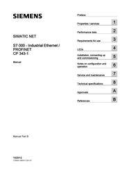 Siemens PROFINET CP 343-1 Manual