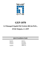 LevelOne GEP-1070 Quick Installation Manual