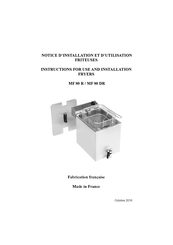Roller Grill MF 80 DR Instructions For Use And Installation
