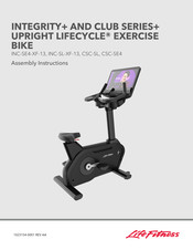 Life Fitness LIFECYCLE CLUB Series Assembly Instructions Manual