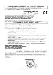 lamber LINEAR 40 PRC Instruction Manual