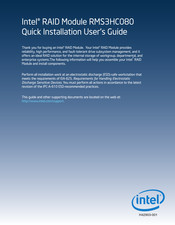 Intel RMS3HC080 Quick Installation User's Manual
