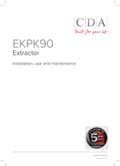 CDA EKPK90BL Installation - Use - Maintenance