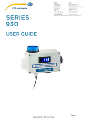 PCE Instruments Aeroqual 930 Series User Manual