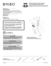 Brizo Vettis 65086LF-PC-ECO Manual