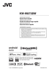 JVC KW-M875BW Quick Start Manual