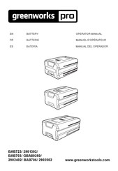 GreenWorks Pro GBA80250 Operator's Manual