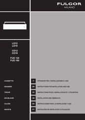 Fulgor Milano FUD 120 Instructions For Installation And Use Manual
