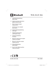 EINHELL TC-CL 18 Li H-Solo Original Operating Instructions