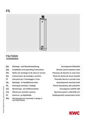 KWC F5LT2020 Installation And Operating Instructions Manual