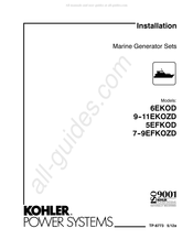 Kohler 9EFKOZD Installation Manual