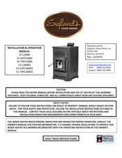 England's Stove Works 55-SHPCAB80S Installation & Operation Manual