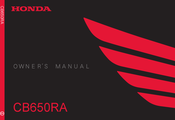 Honda CB650RA 2019 Owner's Manual