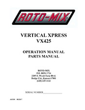 Roto-Mix VX425 Operation And Parts Manual