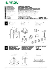 Regin RDAS18S Series Mounting Instructions