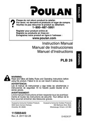 Poulan Pro PLB 26 Instruction Manual