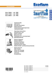 Ecoflam BLU 1700.1 LN PRE TC Operating Instructions Manual
