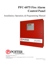 Potter PFC-6075 Installation, Operation, & Programming Manual