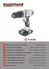 Pattfield PE-20 HDB Original Instructions Manual