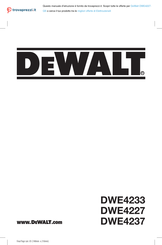 DeWalt DWE4233 Original Instructions Manual