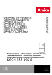 Amica KGCN 388 190 S Operating Instructions Manual
