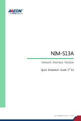 Asus AAEON NIM-S13A Quick Installation Manual